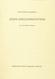 Zehn Spruchmotetten - Doppelbauer, Josef Friedrich
