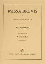 Missa brevis - Gabrieli, Andrea