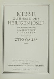 Messe zu Ehren des heiligen Josef - Gauss, Otto