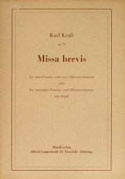 Missa brevis - Kraft, Karl