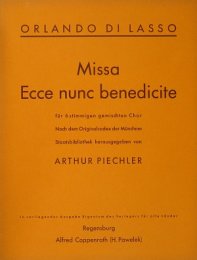 Missa Ecce nunc benedicite - Lasso, Orlando Di