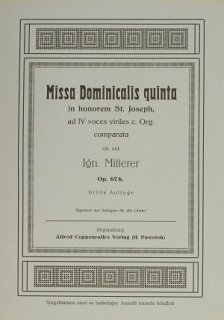 Missa Dominicalis quinta - Mitterer, Ignaz