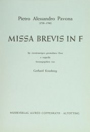 Missa brevis in F - Pavona, Pietro Alessandro
