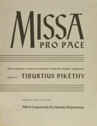 Missa pro pace - Pikéthy, Tibor Von