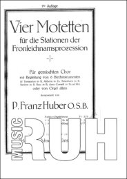 4 Motetten - Franz Huber
