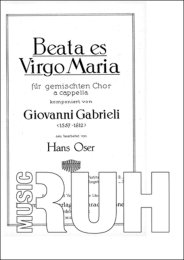 Beata es Virgo Maria - Giovanni Gabrieli - Hans Oser