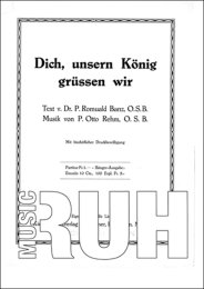 Dich, unsern König grüssen - Otto Rehm - Romuald Banz