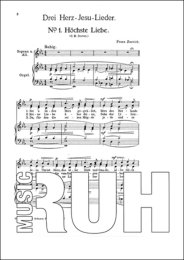 Drei Herz-Jesu-Lieder - Franz Zureich - Guido Maria Dreves; Kranich, P. Th