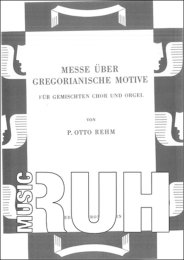 Messe über gregorianische Motive - Anonymus - Otto Rehm