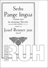 Sechs Pange lingua - Josef Renner