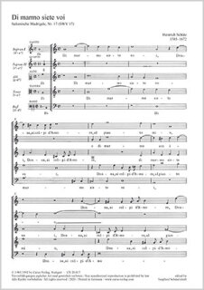 Di marmo siete voi (Aus Marmor seid ihr) - Schütz, Heinrich