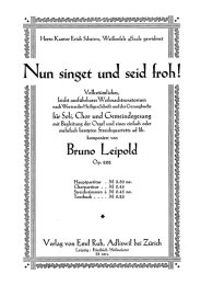 Nun singet und seid froh - Bruno Leipold