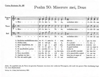 Psalm 50 / Miserere mei