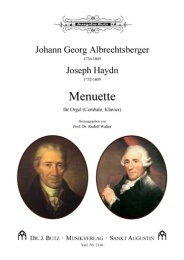 Menuette - Albrechtsberger, Johann Georg; Haydn, Michael