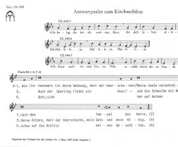 Kirchweih - Antwortpsalmen