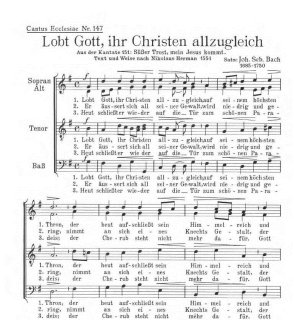Lobt Gott, ihr Christen (GL 134 ö) - Bach, Johann Sebastian