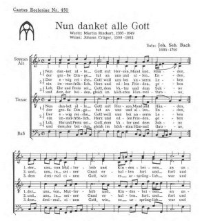 Nun danket alle Gott (GL 266 ö) - Bach, Johann Sebastian