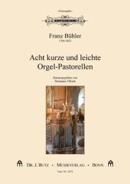 8 kurze und leichte Orgel-Pastorellen - Bühler, Franz