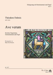 Ave verum (Heft 67 der Reihe Sologesang) - Dubois,...