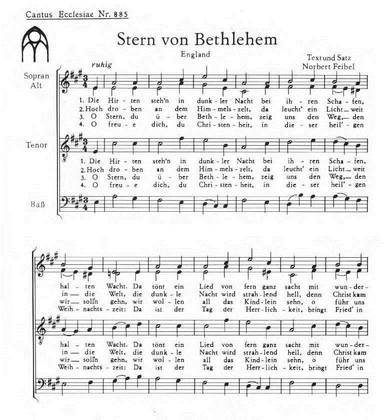 Stern Von Bethlehem Feibel Norbert Ruh Musik Ag Webshop Fur No