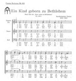 Ein Kind geborn zu Bethlehem (GL 146) - Gesius, Barth.