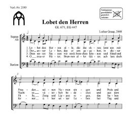 Lobet den Herren, alle (GL 671 ö) - Graap, Lothar