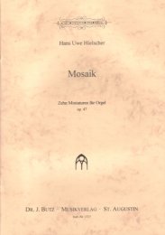 Mosaik. 10 Miniaturen für Orgel - Hielscher, Hans Uwe