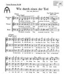 Wie durch einen der Tod - Händel, Georg Friedrich