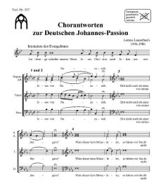 Chorantworten zur deutschen Johannespassion - Lauterbach,...