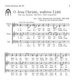 O Jesu Christe, wahres Licht - Mendelssohn-Bartholdy, Felix