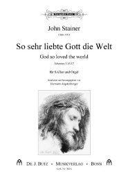 So sehr liebt Gott die Welt - God so loved the world....
