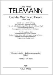 Und das Wort ward Fleisch - Telemann, Georg Philipp -...