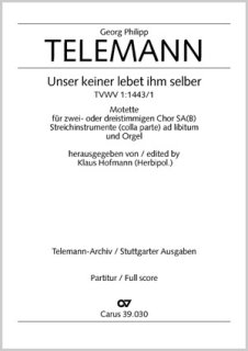 Unser keiner lebet ihm selber - Telemann, Georg Philipp - Hofmann, Klaus