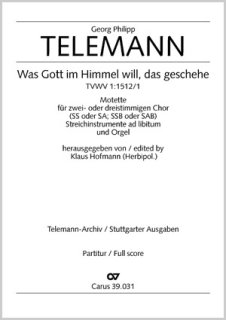 Was Gott im Himmel will, das geschehe - Telemann, Georg Philipp - Hofmann, Klaus