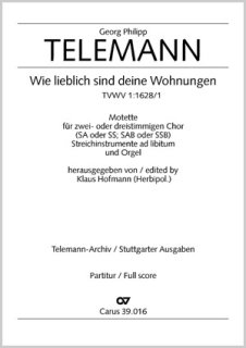 Wie lieblich sind deine Wohnungen - Telemann, Georg Philipp - Hofmann, Klaus