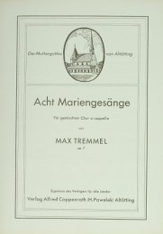 Acht Mariengesänge - Tremmel, Max
