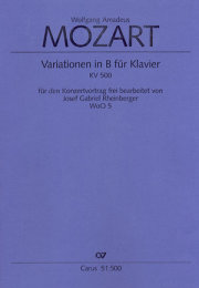 Thema mit Variationen in B - Mozart, Wolfgang Amadeus -...