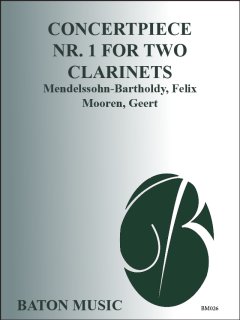 Concertpiece Nr. 1 for two Clarinets - Mendelssohn-Bartholdy, Felix - Mooren, Geert