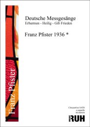 Deutsche Messegesänge - Franz Pfister
