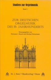 Zur deutschen Orgelmusik des 19. Jahrhunderts - Busch,...