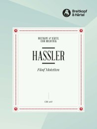 5 Motetten - Hassler, Hans Leo - Reinthaler, Anton