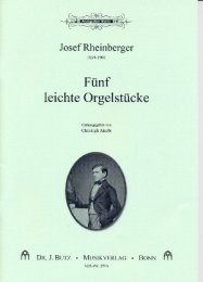 Fünf leichte Orgelstücke - Rheinberger, Josef
