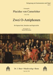 Zwei O-Antiphonen (Erstdruck!) - Camerloher, Placidus von