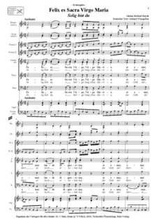 Felix es sacra, Virgo Maria / Selig bist du (SheHa 379-F) - Haydn, Michael