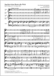 Jauchzet dem Herrn alle Welt - Mendelssohn-Bartholdy,...