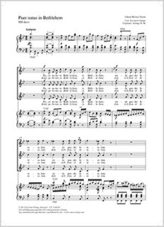 Puer natus in Bethlehem (Kind, geboren zu Bethlehem) - Haydn, Michael