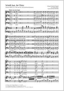 Schallt laut, ihr Chöre, zu Ehren des Herrn - Händel, Georg Friedrich - Horn, Paul