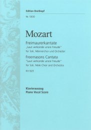 Freimaurerkantate KV 623 - Mozart, Wolfgang Amadeus -...