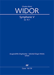 Symphonie No. V pour Orgue - Widor, Charles-Marie - Koch, Georg