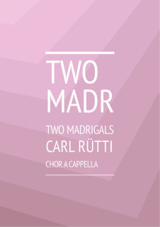 Two Madrigals - Carl Rütti